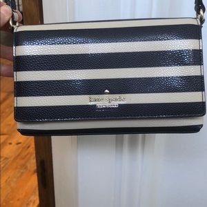 Kate Spade navy blue stripe purse